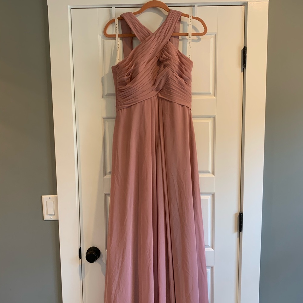 Maternity Altered Azazie Dusty Rose